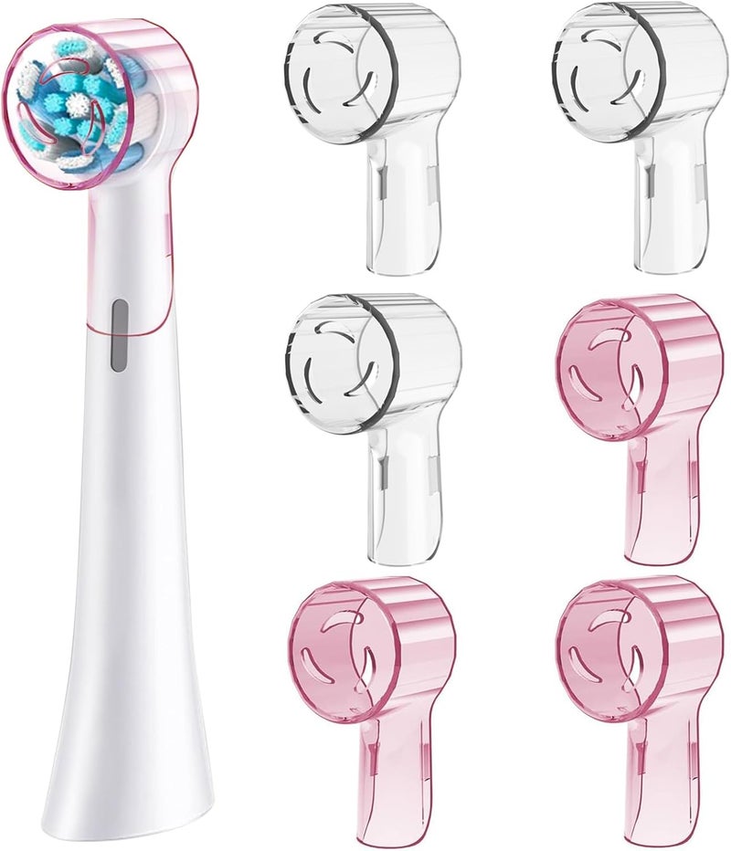 DeBizz 6 Pack Toothbrush Covers Compatible with Oral B iO Replacement Heads, Toothbrush Cover Caps Compatible with Oral B Pro1000 Electric Toothbrush Head，iO Toothbrush Head Cover for Travel & Home - Image 1